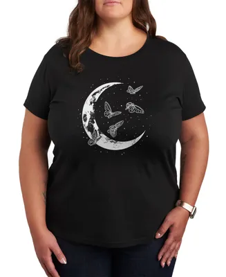 Hybrid Apparel Trendy Plus Lunar Butterfly Graphic T-shirt