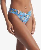 Hanky Panky Women's Printed Daily Lace Original Rise Thong Underwear