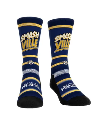 Men's and Women's Rock 'Em Socks Nashville Predators Team Slogan Crew