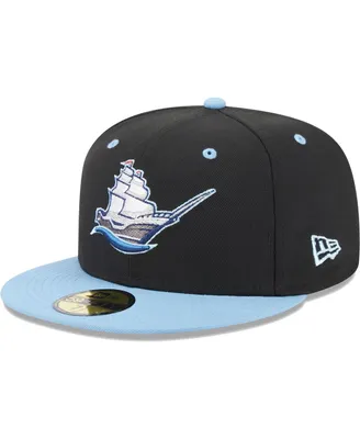 Men's New Era Light Blue Columbus Clippers Authentic Collection Alternate Logo 59FIFTY Fitted Hat