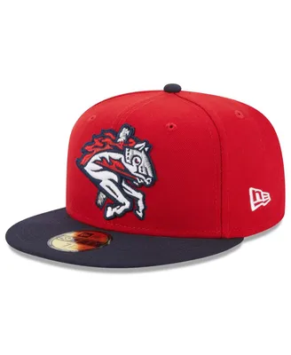 Men's New Era Red Binghamton Rumble Ponies Authentic Collection Alternate Logo 59FIFTY Fitted Hat