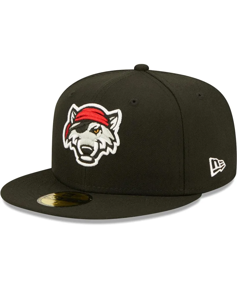 Men's New Era Black Erie SeaWolves Authentic Collection Team Home 59FIFTY Fitted Hat