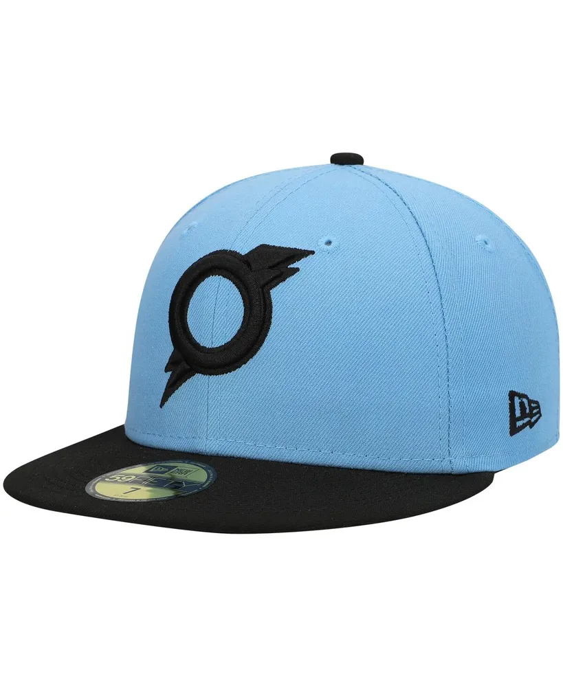 Men's New Era Light Blue Omaha Storm Chasers Authentic Collection Team Alternate 59FIFTY Fitted Hat