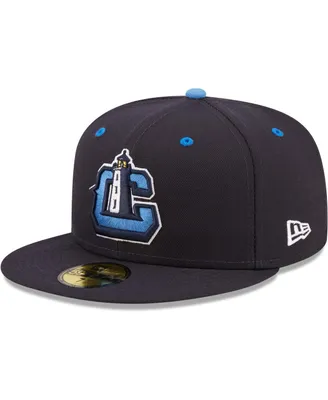 Men's New Era Navy Lake County Captains Authentic Collection 59FIFTY Fitted Hat