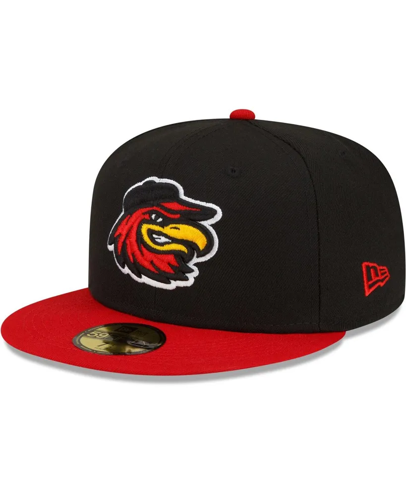 Men's New Era Black Rochester Red Wings Home Authentic Collection 59FIFTY Fitted Hat