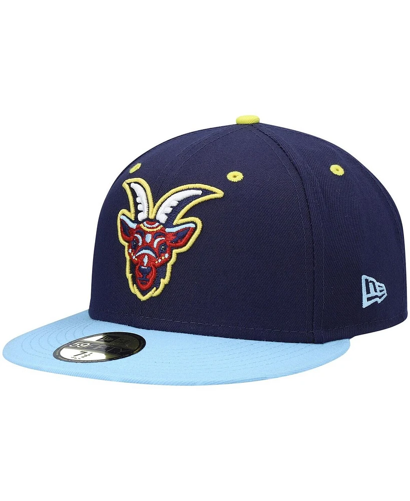 Men's New Era Navy, Light Blue Cabritos Maldichos De South Bend Copa La Diversion 59FIFTY Fitted Hat