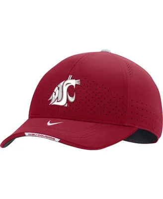 Big Boys and Girls Nike Crimson Washington State Cougars 2023 Sideline Legacy91 Adjustable Hat
