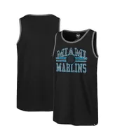 Men's '47 Brand Black Miami Marlins Winger Franklin Tank Top