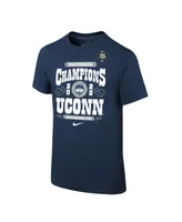 Big Boys and Girls Nike Navy UConn Huskies 2023 Ncaa Men's Basketball National Champions Celebration T-shirt