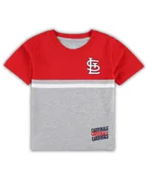 Toddler Boys and Girls Red, Navy St. Louis Cardinals Batters Box T-shirt and Pants Set