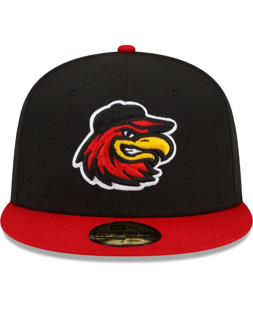 Men's New Era Black Rochester Red Wings Home Authentic Collection 59FIFTY Fitted Hat