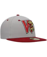 Men's New Era Gray Wisconsin Timber Rattlers Authentic Collection Road 59FIFTY Fitted Hat