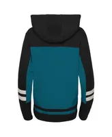 Preschool Boys and Girls Teal San Jose Sharks Ageless Revisited Lace-Up V-Neck Pullover Hoodie