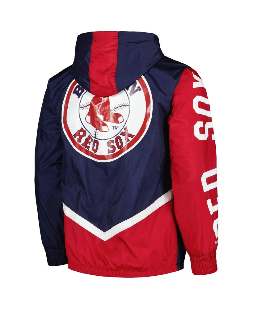 Men's Mitchell & Ness Navy Boston Red Sox Undeniable Full-Zip Hoodie Windbreaker Jacket