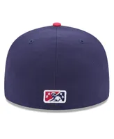 Men's New Era Navy Pensacola Blue Wahoos Authentic Collection Alternate Logo 59FIFTY Fitted Hat