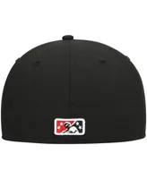 Men's New Era Black Richmond Flying Squirrels Authentic Collection Team Home 59FIFTY Fitted Hat