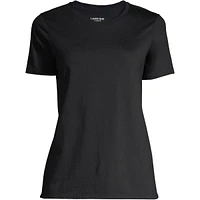 Lands' End Women's Relaxed Supima Cotton Short Sleeve Crewneck T-Shirt