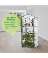 Garden Elements Personal Plastic Indoor Standing Greenhouse For Seed Starting and Propagation, Frost Protection Clear, Small, 27 Inches x 19 Inches x