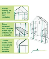 Garden Elements Personal Plastic Indoor Outdoor Standing Greenhouse For Seed Starting and Propagation, Frost Protection Clear, Medium, 56 Inches x 29