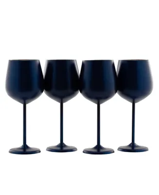 Cambridge Oz Navy Stainless Steel Wine Glasses