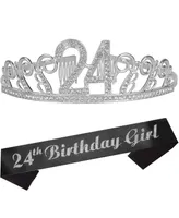 MEANT2TOBE 24th Birthday Sash and Tiara for Women