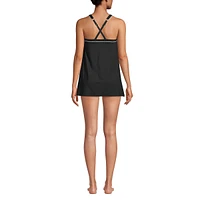 Lands' End Women's Dd-Cup High Neck Swim Dress One Piece Swimsuit Adjustable Straps