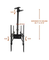 MegaMounts 37-70" Tilt and Swivel Ceiling Mount for Two