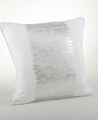 Saro Lifestyle Metallic Banded Decorative Pillow, 20" x 20"