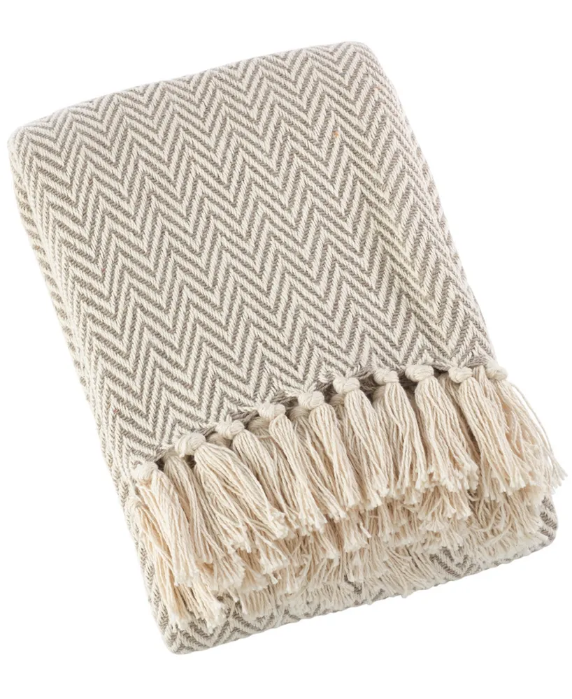 Saro Lifestyle Soft Chevron Throw