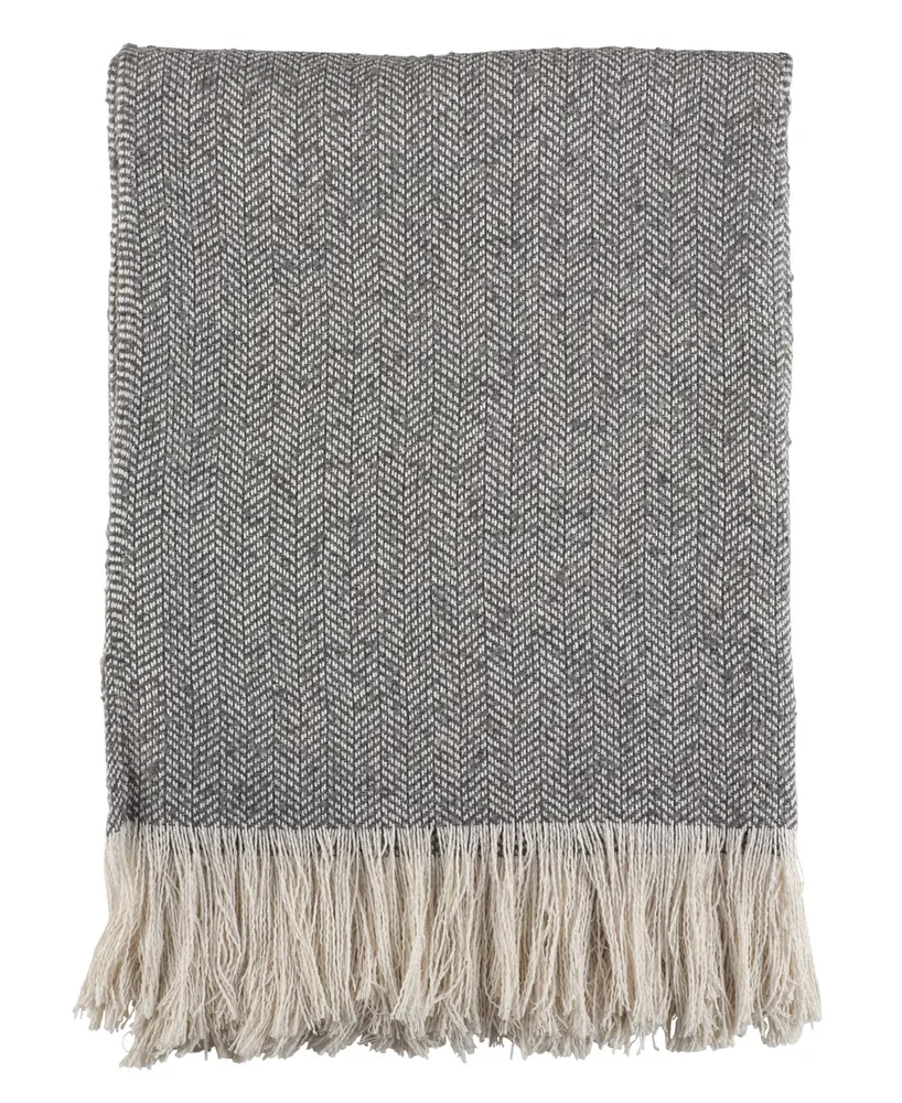 Saro Lifestyle Herringbone Throw