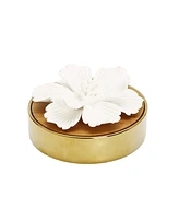 Vivience Glossy Hemispheric Shaped Diffuser with Flower, 'English Pear Freesia' Scent