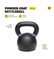 Kettlebell Kings Powder Coated Kettlebell Weights (45LB) For Women & Men | Durable Coating for Grip Strength, Rust Prevention