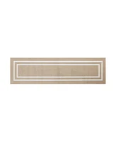 Jean Pierre Double Line Border Tufted - Machine Washable Runner Rug