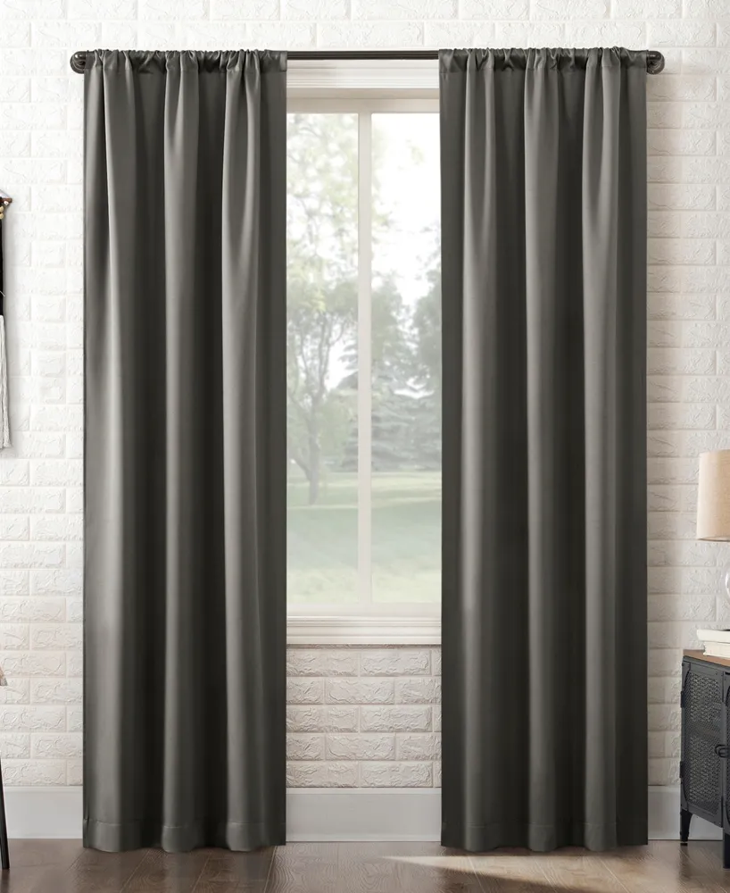 Sun Zero Bergen Theater Grade Extreme 100% Blackout Rod Pocket Single Curtain Panel