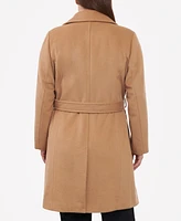 Michael Michael Kors Women's Plus Size Belted Notched-Collar Wrap Coat