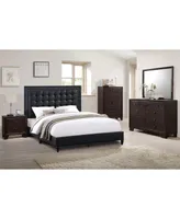 Streamdale Furniture Modern Bedroom Nightstand Brown Drawers Bedside Table Rubberwood