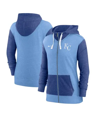 Women's Nike Light Blue Kansas City Royals Full Zip Hoodie