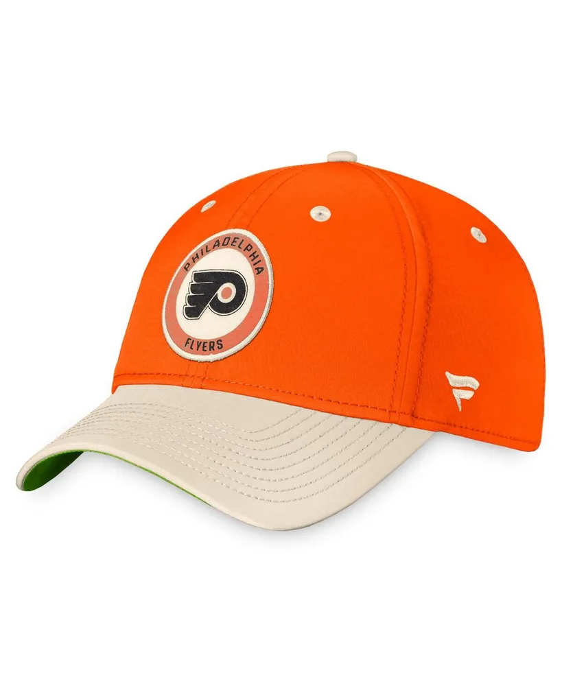 Men's Fanatics Orange, Khaki Philadelphia Flyers True Classics Retro Flex Hat