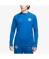 Men's Nike Blue Club America Academy Pro Drill Raglan Quarter-Zip Top