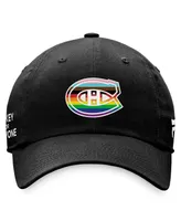 Men's Fanatics Black Montreal Canadiens Team Logo Pride Adjustable Hat