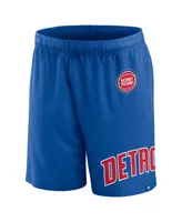 Men's Fanatics Blue Detroit Pistons Free Throw Mesh Shorts