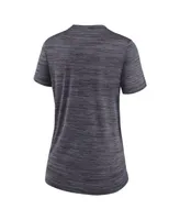 Women's Nike Black Colorado Rockies Authentic Collection Velocity Practice Performance V-Neck T-shirt