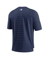 Men's Nike Navy Tampa Bay Rays Authentic Collection Pregame Raglan Performance V-Neck T-shirt