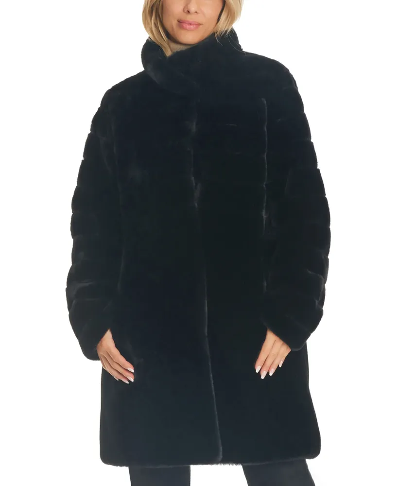 Petite Faux Fur Long Coat