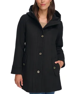 Tommy Hilfiger Women's Hooded Button-Front Coat, Created for Macy's