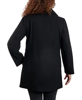 Anne Klein Plus Single-Breasted Peacoat, Created for Macy's