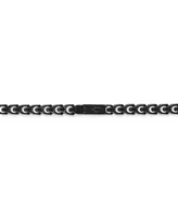 Bulova Men's Link Chain 22" Necklace in Black-Plated Stainless Steel