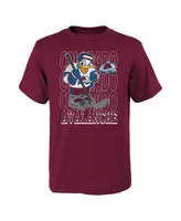 Big Boys and Girls Burgundy Colorado Avalanche Disney Donald Duck Three-Peat T-shirt