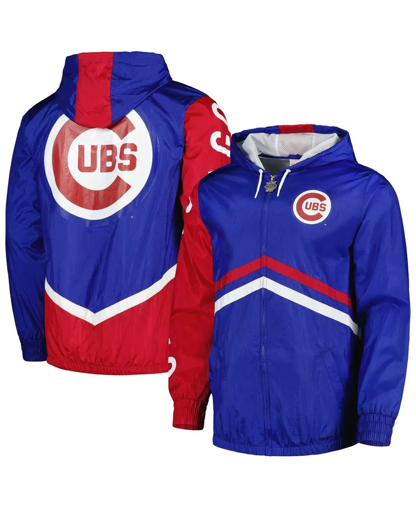 Men's Mitchell & Ness Royal Chicago Cubs Undeniable Full-Zip Hoodie Windbreaker Jacket