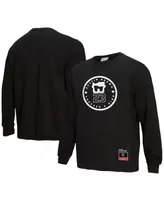 Men's Mitchell & Ness Dustin Brown Black Los Angeles Kings Forever A King Long Sleeve T-shirt